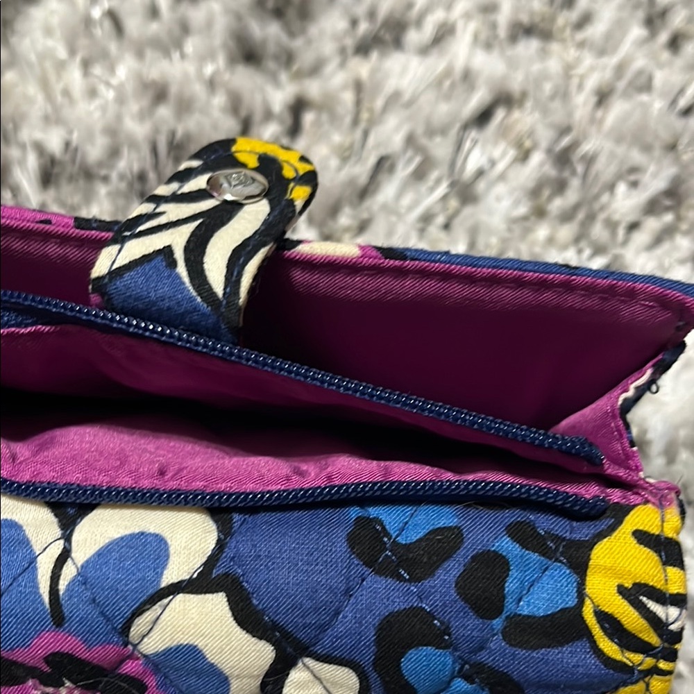 Floral Blue and Pink Women's Clutch - Picture 8 of 10